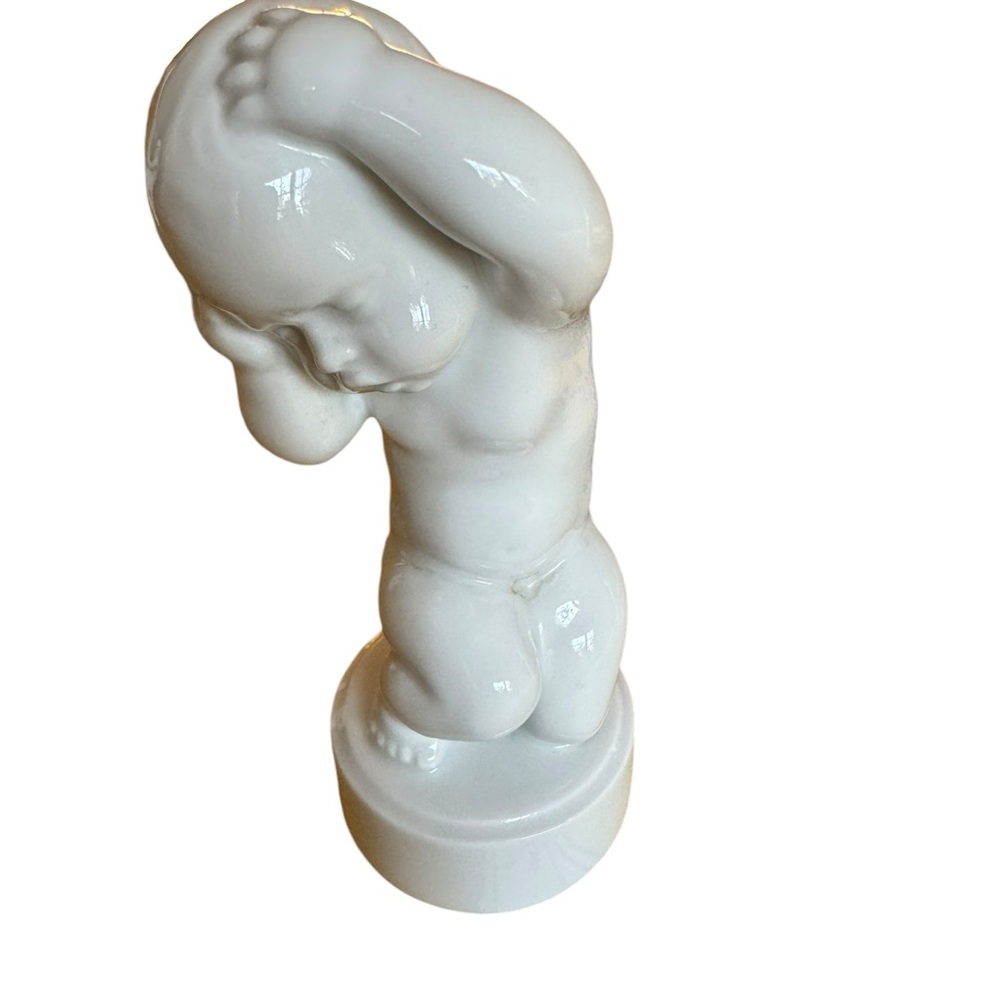 Vintage BG Denmark Porcelain Small Baby Boy Headache Porcelain Figurine. EC